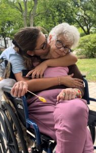 caring for my mom - visit from my daughter